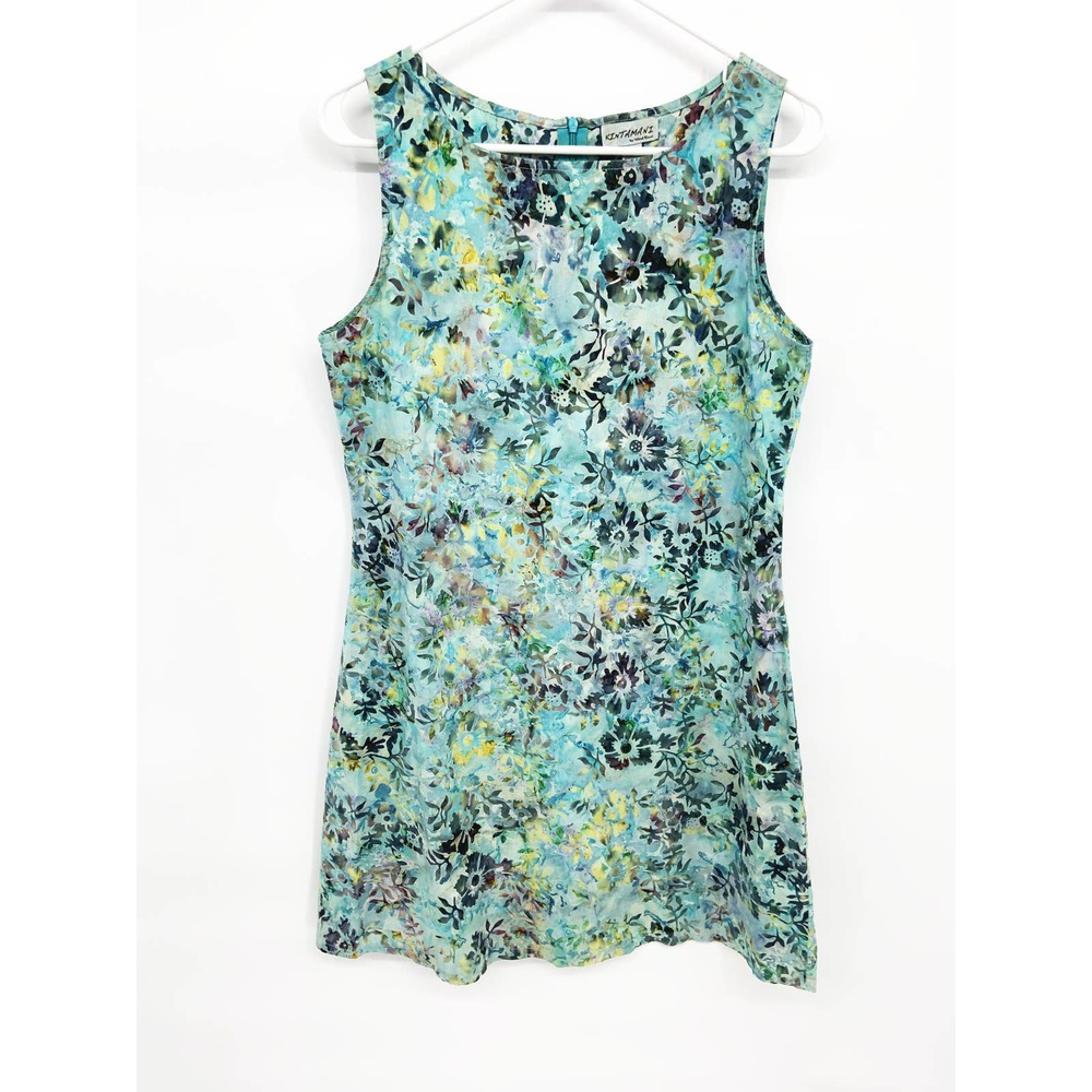 Kintamani Multicolor Blue Floral Sleeveless Mini Sundress Size M
